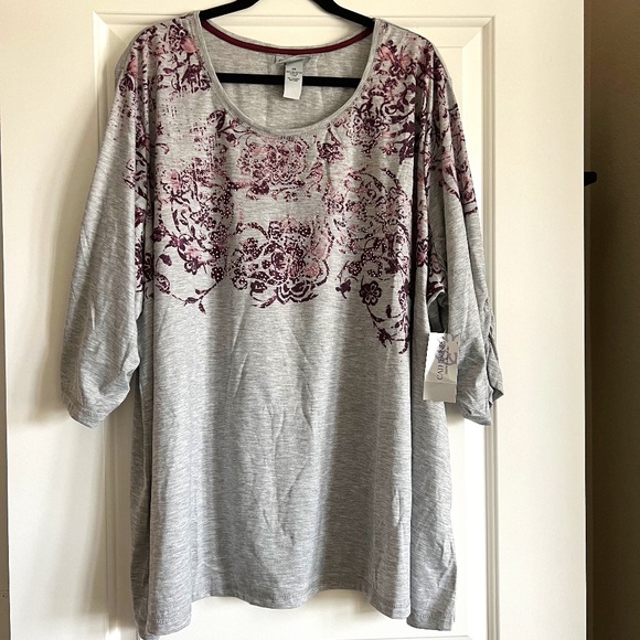 NWT Catherines Women's Floral Studded Tunic size 4X - Picture 2 of 8